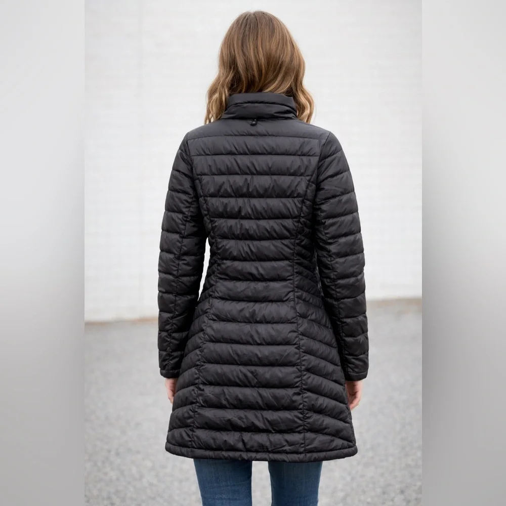 Patagonia Parka Womens Black Insulated Zip Coat Lightweight Parka Size XS - Picture 2 of 12